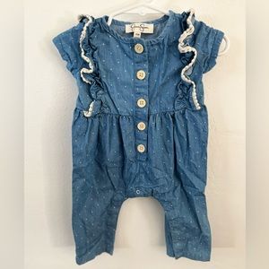 Jessica Simpson Denim Romper Size 0-3mos